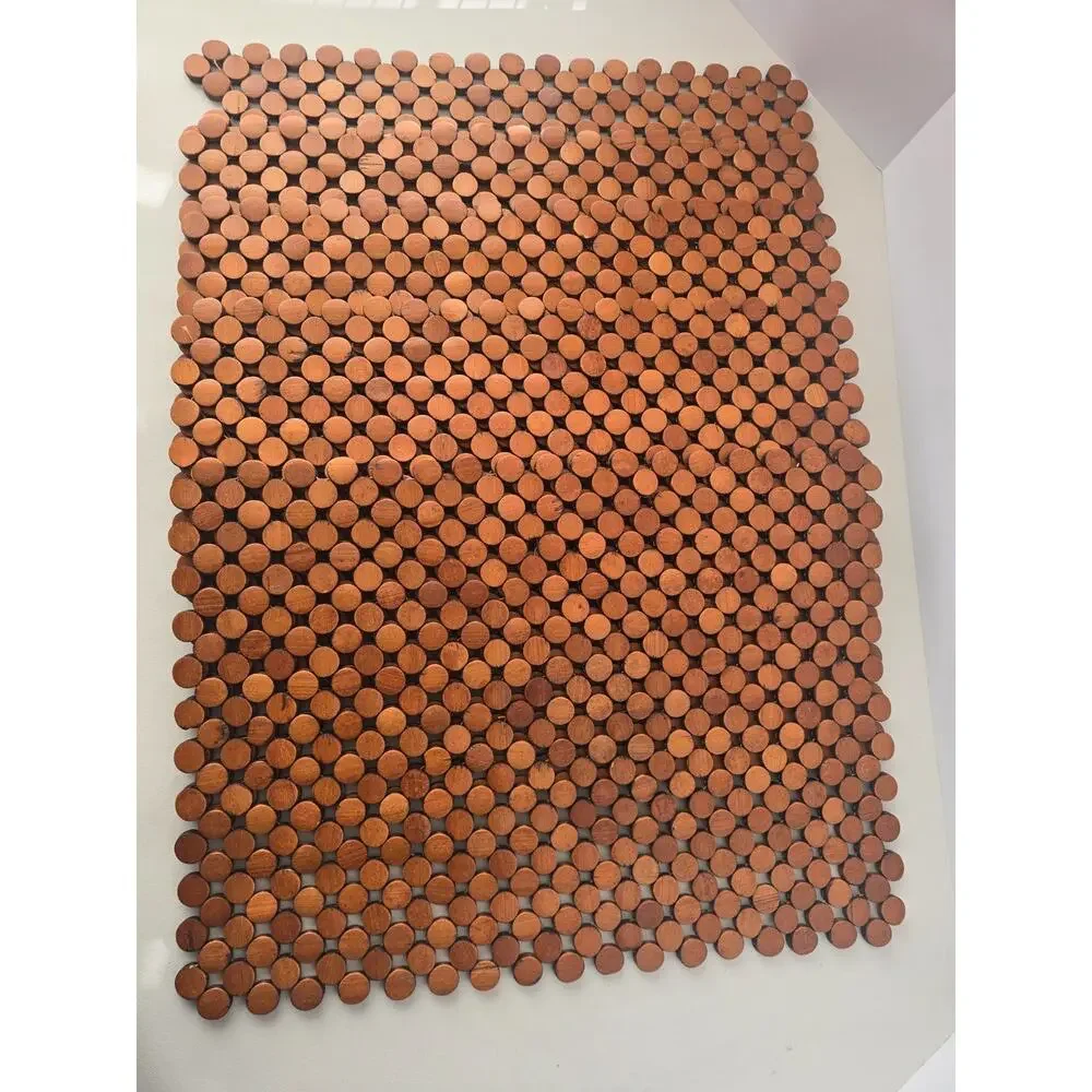 5 Pc Boho Wood Circle Placemats 13